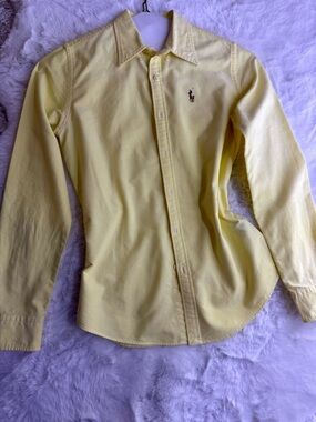 Ralph Lauren Pale Yellow Button-Down Oxford Shirt